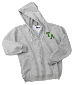 Hanes®Youth Comfortblend® Full-Zip Hooded Sweatshirt-Light Steel