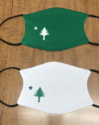1901 Flag of Maine Face Masks